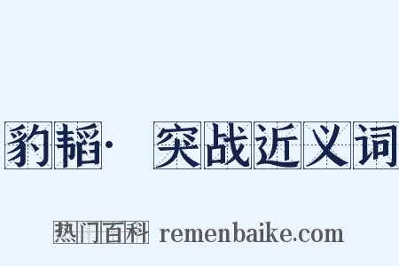 豹韬·突战近义词是什么意思的图片